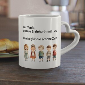 Personalized mug for educators with heart