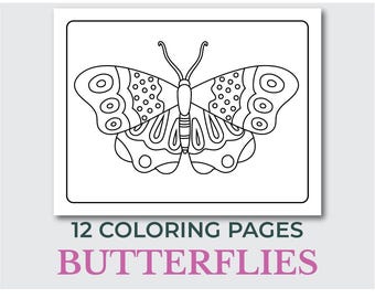 Butterfly Coloring Pages for Adults & Kids – 12 Premium Printable Sheets for Relaxation and Creativity