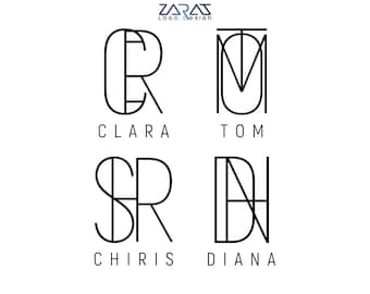 Custom Name Logo Design, Personalized Initial Logo (PNG & JPEG)