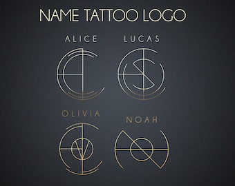 Minimalist Custom Name Logo Design for Tattoo or Branding, Modern Monogram Letter Logo, TikTok Name Art, Personal Logo Design