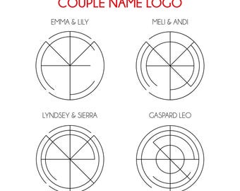 Custom Couple Tattoo Monogram Logo Design (Digital)