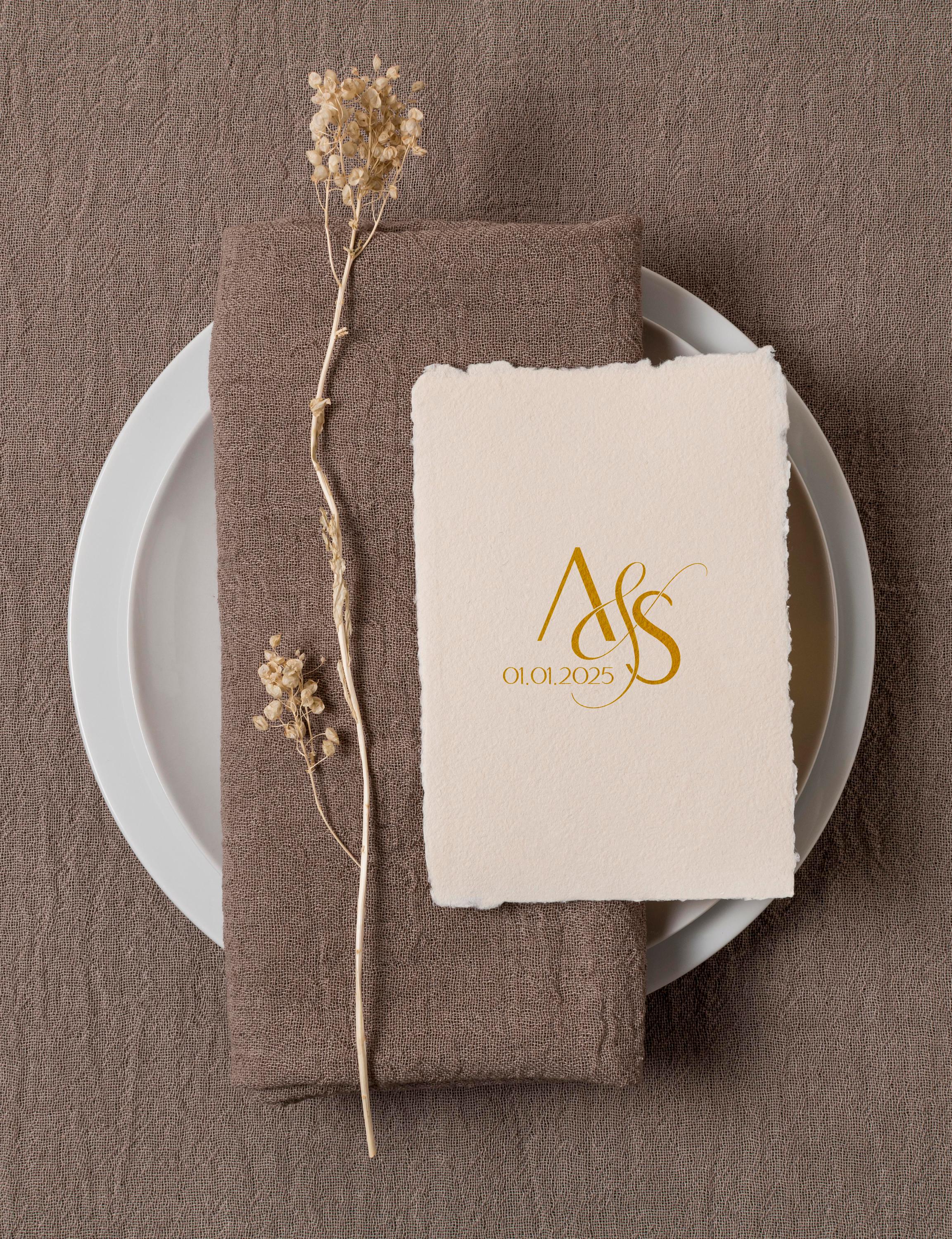 Modern Wedding Monogram Premade Logo, Couple Wedding Logo Design ...
