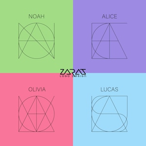 Logotipo de nome personalizado | Design de logotipo minimalista personalizado | Monograma, letra, tatuagem, logotipos geométricos para Instagram, TikTok e muito mais