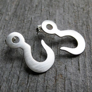 HOOK sterling silver post earrings