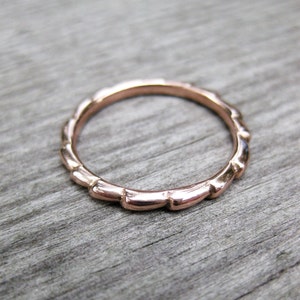 DRAGON SCALE Stacking Ring Your Choice 14kt Pink 14kt Yellow - Etsy