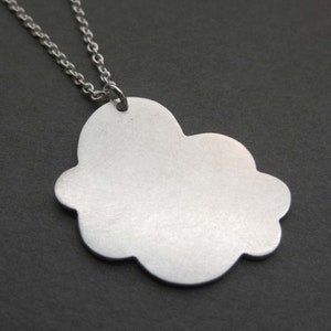 storm CLOUD sterling silver silhouette charm necklace image 3