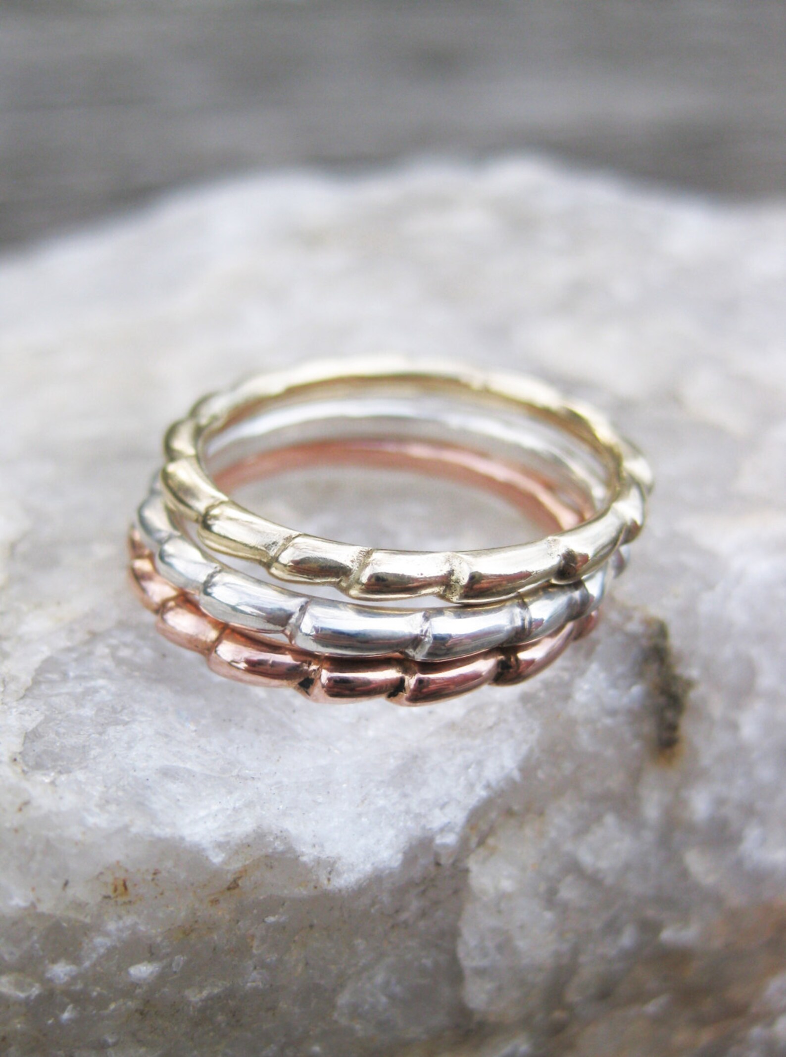GOLD DRAGON SCALE Stacking Ring Your Choice 14kt Pink Yellow - Etsy