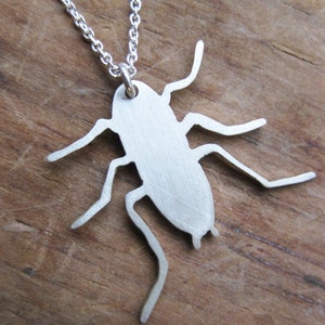 NYC ROACH urban pest sterling necklace image 1