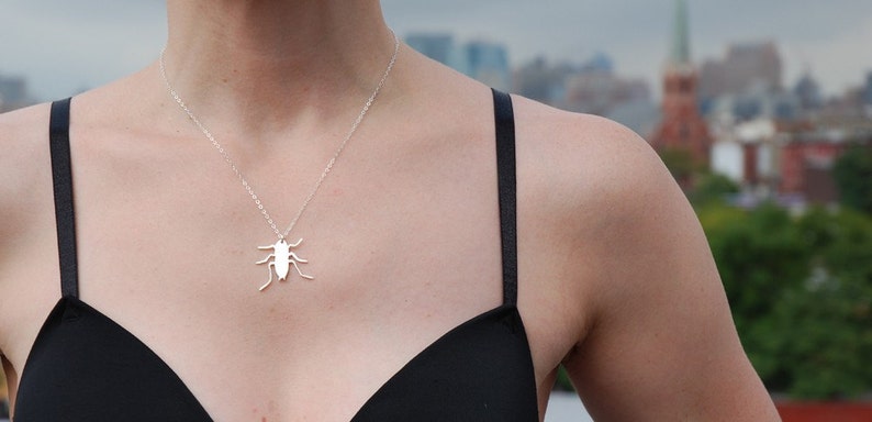 NYC ROACH urban pest sterling necklace image 4