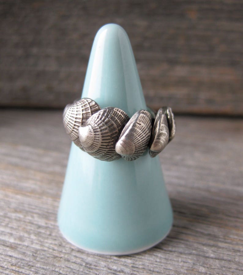 FAN SHELL Seashell Ring Summer Beach Ring Made to Order Size Etsy