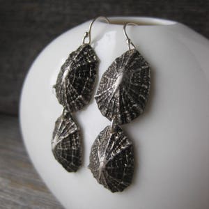 Saint Barthelemy double LIMPET sterling silver dangle earrings image 2