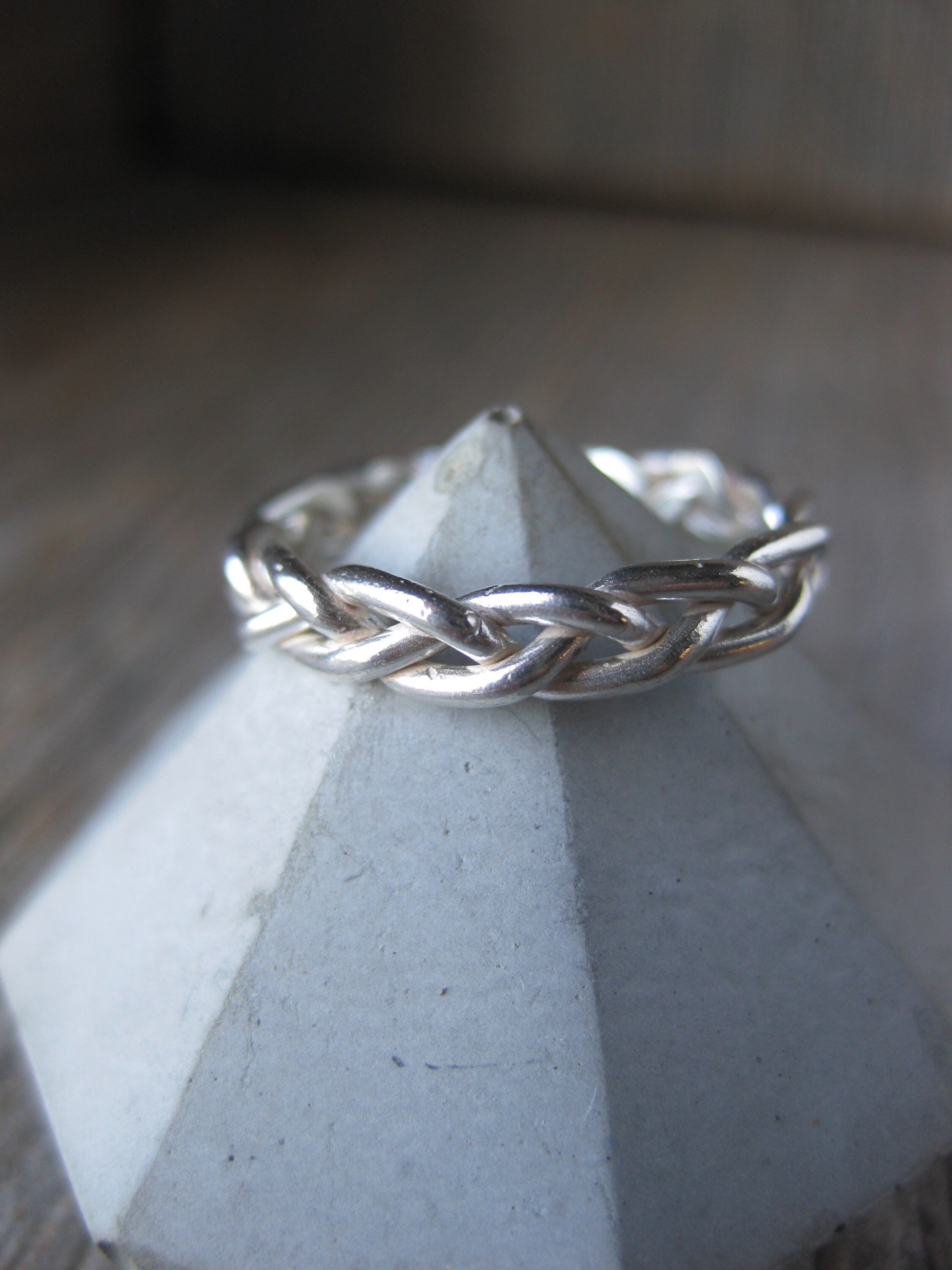 BRAID Ring Sterling Silver Ring Ready to Ship Sizes - Etsy