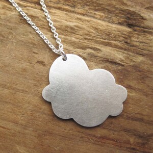 storm CLOUD sterling silver silhouette charm necklace image 2
