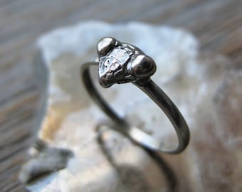 praying MANTIS stacking ring oxidized insect jewelry sterling silver ready to ship