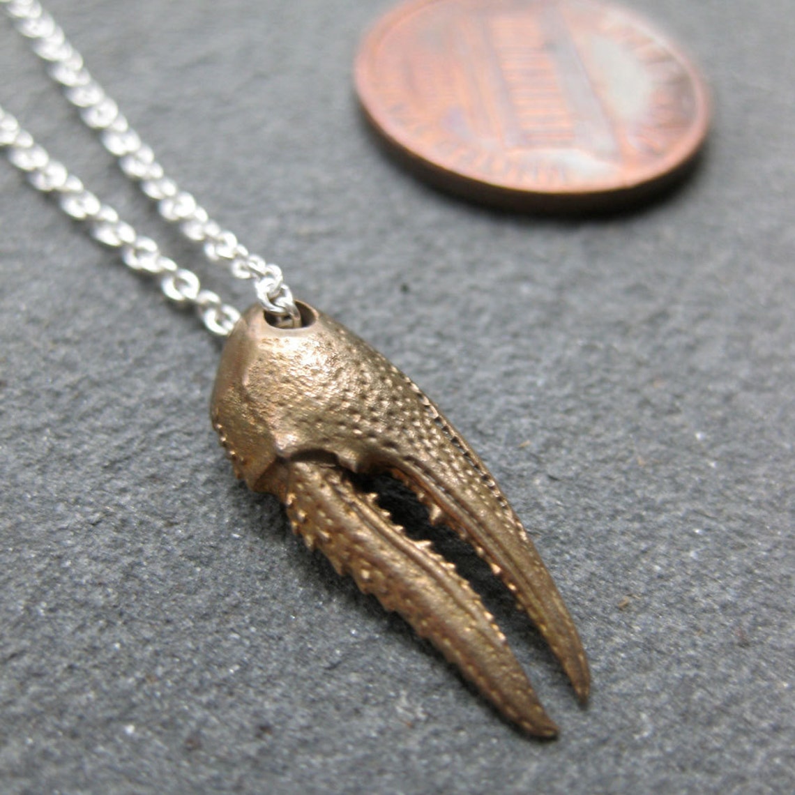 Crayfish crawfish CLAW bronze seafood lover necklace Etsy
