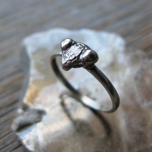 praying MANTIS stacking ring oxidized insect jewelry sterling silver made to order