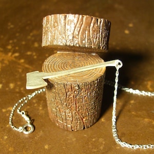 AXE silver silhouette necklace