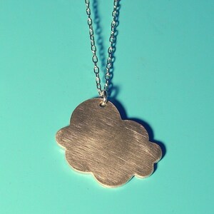 storm CLOUD sterling silver silhouette charm necklace image 4