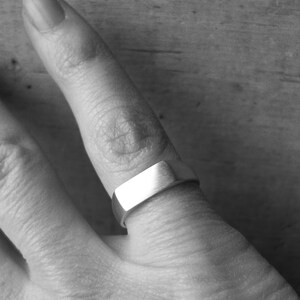 Small SIGNET Sterling Silver Ring Made to Order Size - Etsy