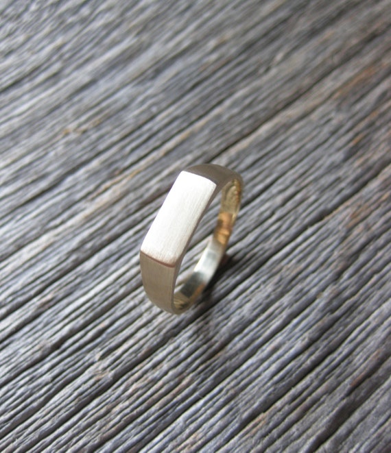 small SIGNET solid 10kt yellow gold ring Made to Order size