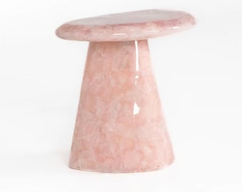 手作りのピンクオニキスコーヒーテーブル、インレイ大理石リビング