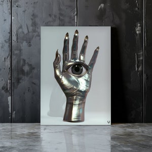 Fatima Hand Hamsa Eye Evil Eye Protection Symbol Housewarming Gift Modern Art Wall Decor Printable Home Decor Digital Print Muslime Gift