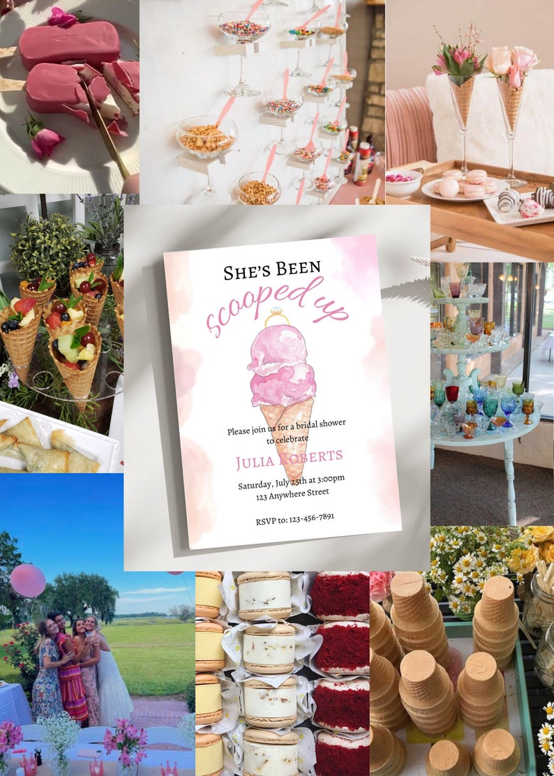 She's Been Scooped up Bridal Shower Invite, Scooped up Bridal Theme