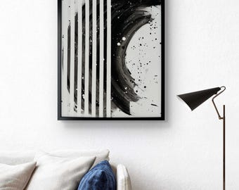 50 x 70 cm Oryginalna sztuka Malarstwo akrylowe Duży obraz na płótnie Tektura Sztuka Malowanie ręczne Malarstwo akrylowe na płótnie Abstrakcja Abstrakcja