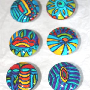 BABY BLUES porcelain large knobs six hand painted