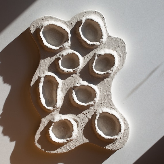 Wabi Sabi Wall Art - Plaster Texture Painting - Japandi 3D Wall