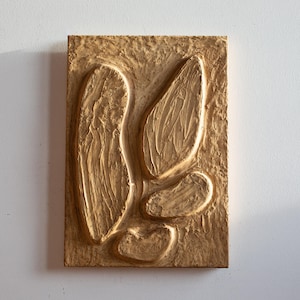 Modern organic wall art | wabi sabi wall art | abstract plaster painting | brown wall hanging | textured wall art | neutral wall decor