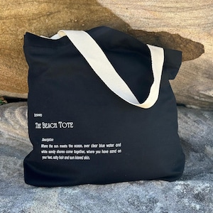 Cotton Canvas Tote Bag - Black