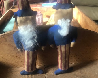 Primitive Doll, Uncle Sam Bowl Fillers, tucks ready to ship