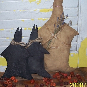 PrimitiveDoll, Rabbits, Set of 3 ,Rag Stuffed, Bunnies,  CaaT, OFG