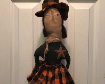 Primitive Halloween Witch Wittibog