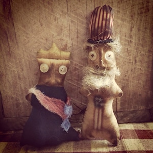 Primitive Doll, Americana Uncle Sam or Lady Liberty