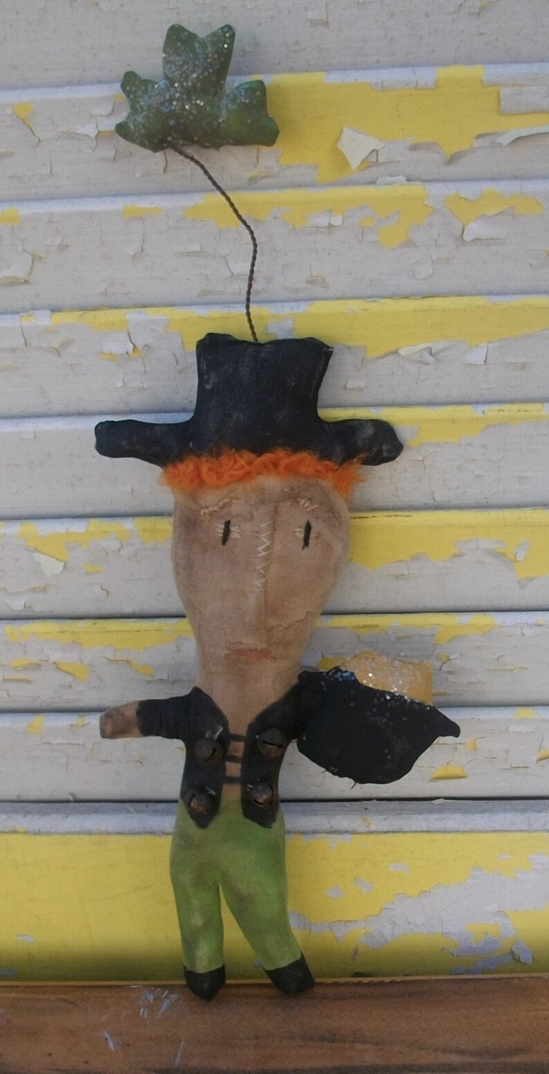 Primitive Doll Leprechaun, St. Patrick's Day Blimey image 1