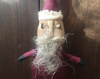 Primitive Doll, Santa,  Ornie