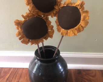 Primtive Doll, Sunflowers