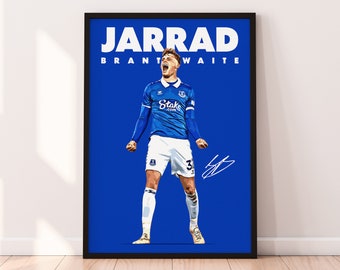 Branthwaite Poster, Jarrad Branthwaite 4K Printable Poster, Everton Soccer Poster, Football Print, Sport Gift, Digital Download.