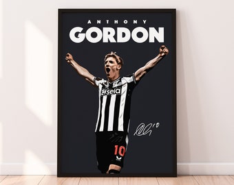 Gordon Poster, Anthony Gordon 4K Printable Poster, Newcastle Soccer Poster, Football Print, Teenagers Room Sport Gift, Digital Download.