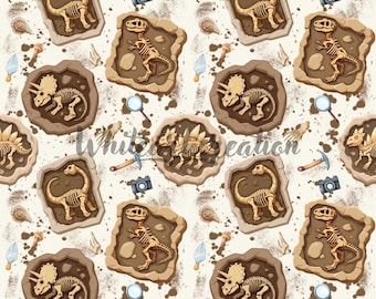Patrón digital sin costuras de dinosaurios, diseño de tela, patrón para bebés, patrones infantiles sin costuras, no exclusivo
