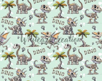 Patrón digital sin costuras de dinosaurios, diseño de tela, patrón para bebés, patrones infantiles sin costuras, no exclusivo