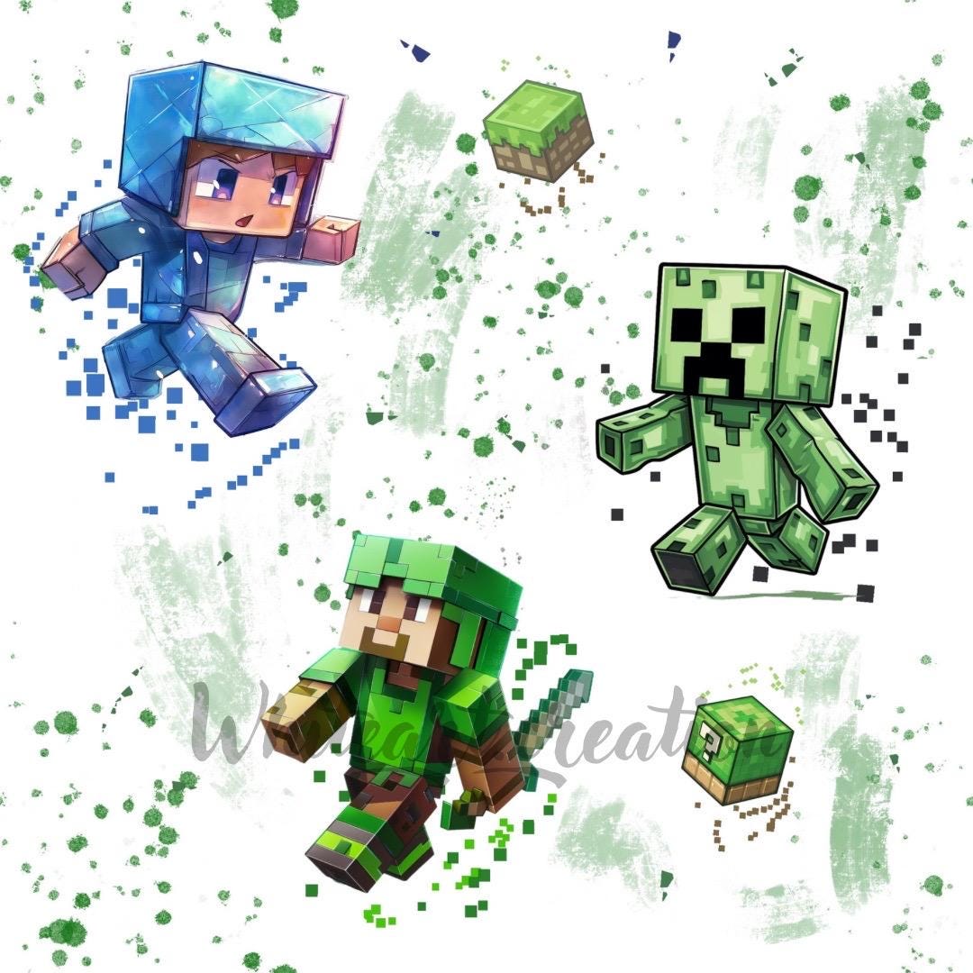 Minecraft Blocks Seamless Pattern Minecraft Seamless Pattern Digital File, Fabric Design, Baby Pattern ...
