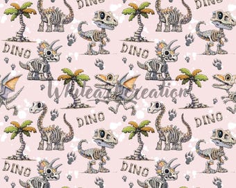 Patrón digital sin costuras de dinosaurios, diseño de tela, patrón para bebés, patrones infantiles sin costuras, no exclusivo