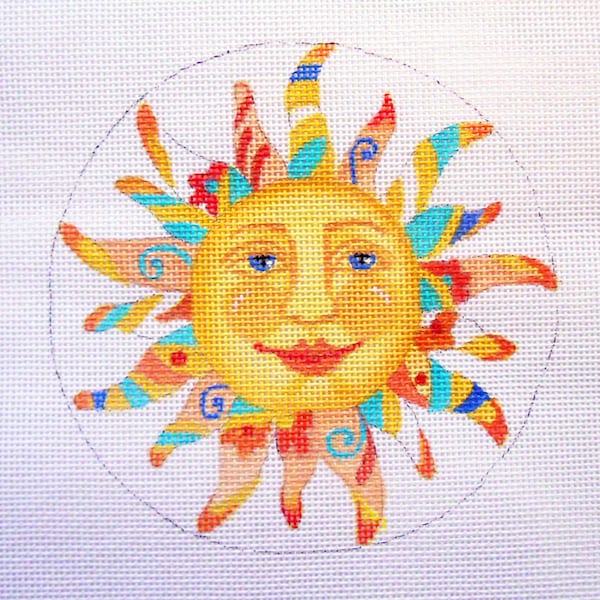 Needlepoint Canvas Handpainted Etsy