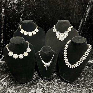 Sparkly Rhinestone Necklace: Vintage Crystal Bling, Your Choice