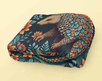 Animal Graphical Design Throw Blanket | Pangolin Print