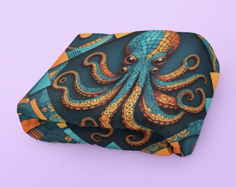 Grafisch ontwerp van de octopus gooien deken | Dierenprint