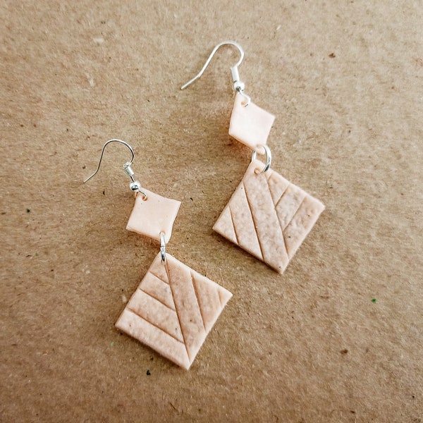 Boucles d'oreilles Neutral Squares